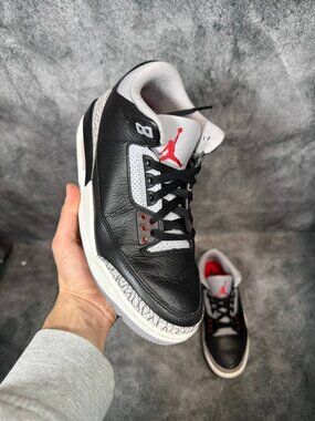 Size 8 | Jordan 3 Black Cement No Box | Pre-Owned